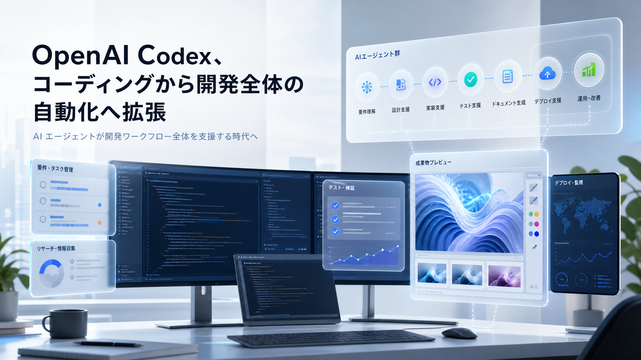 OpenAI Codexを遠隔操作するイメージ
