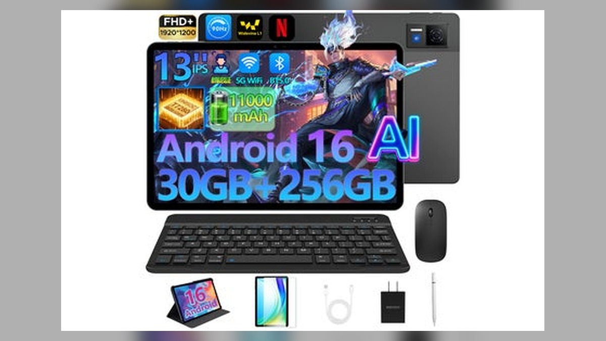 【Amazon タイムセール40％OFF】DOOGEE フルアクセサリー付属U13セット版 13インチ Android16タブレットが限定28,900円！キーボード・マウス・ペン・ケース・保護フィルム のアイキャッチ画像