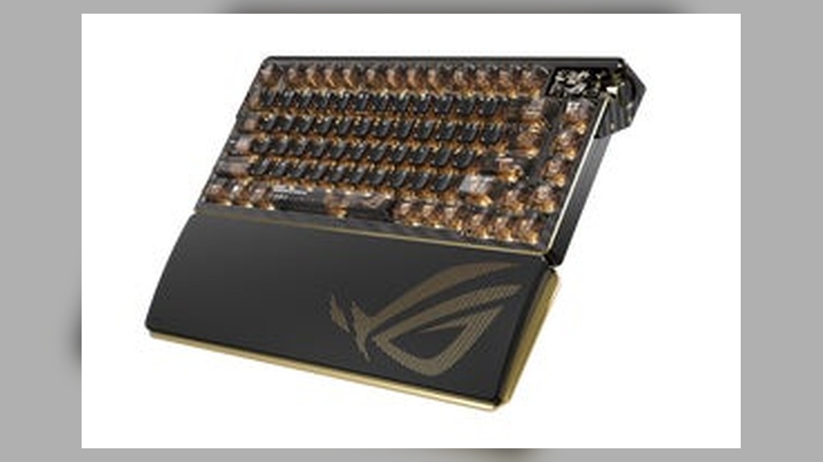 ROG20周年限定モデル！24K金メッキの意匠を纏ったゲーミングキーボード「Azoth Extrem… のアイキャッチ画像