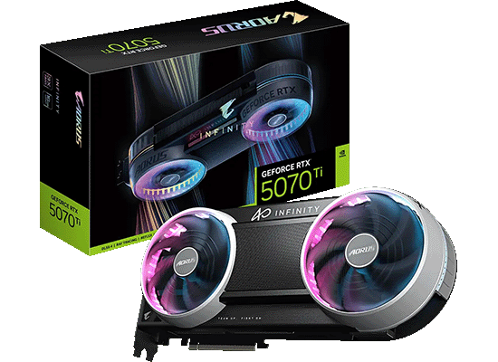 GIGABYTEから、美しい円形ツインファンを搭載したAORUS INFINITYシリーズよりGeForce RTX 5080 / 5070 Ti / 5070搭載グラフィックボード4製品を発売｜jikkaiニュース