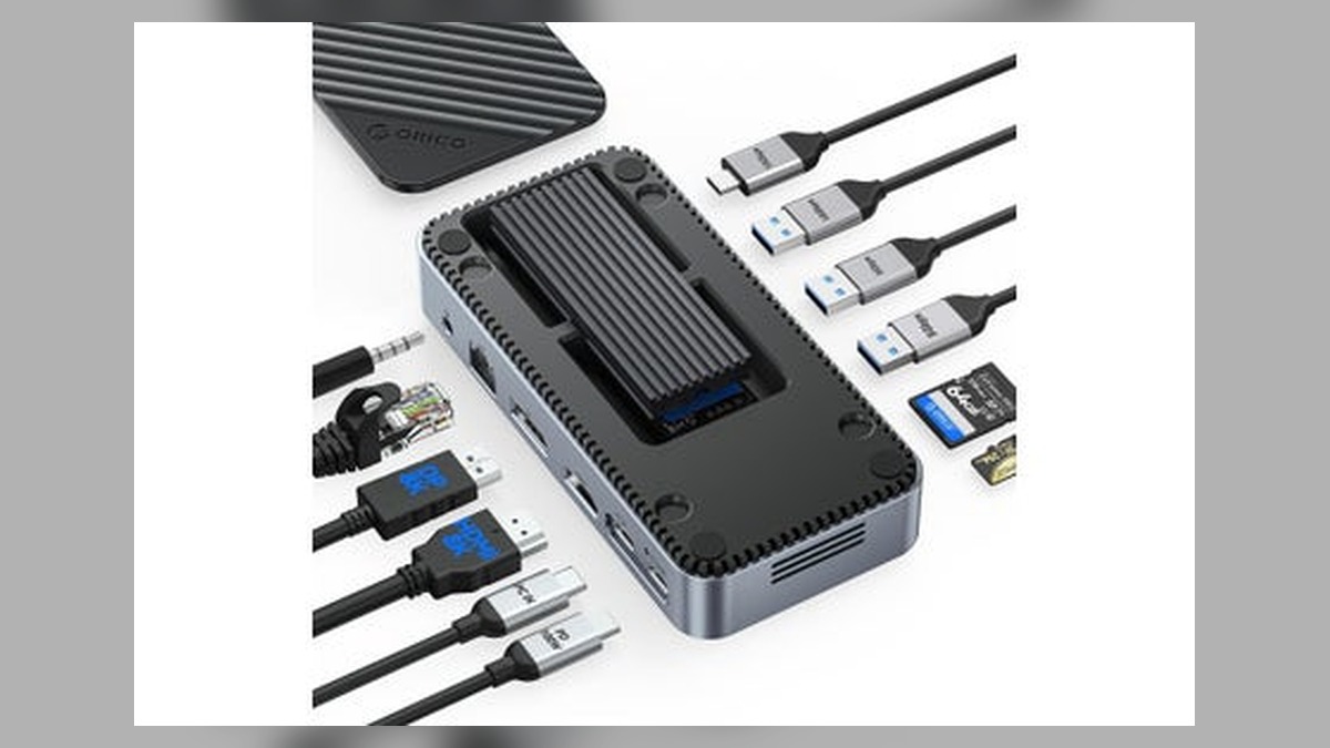 🔹 ORICO、12-in-1 SSDエンクロージャー搭載USB-Cドッキングステーションを発表⚡ 8K出力・10Gbps転送・100W充電・ギガビットLAN・M.2 SSD拡張を1台に集約 コピー のアイキャッチ画像