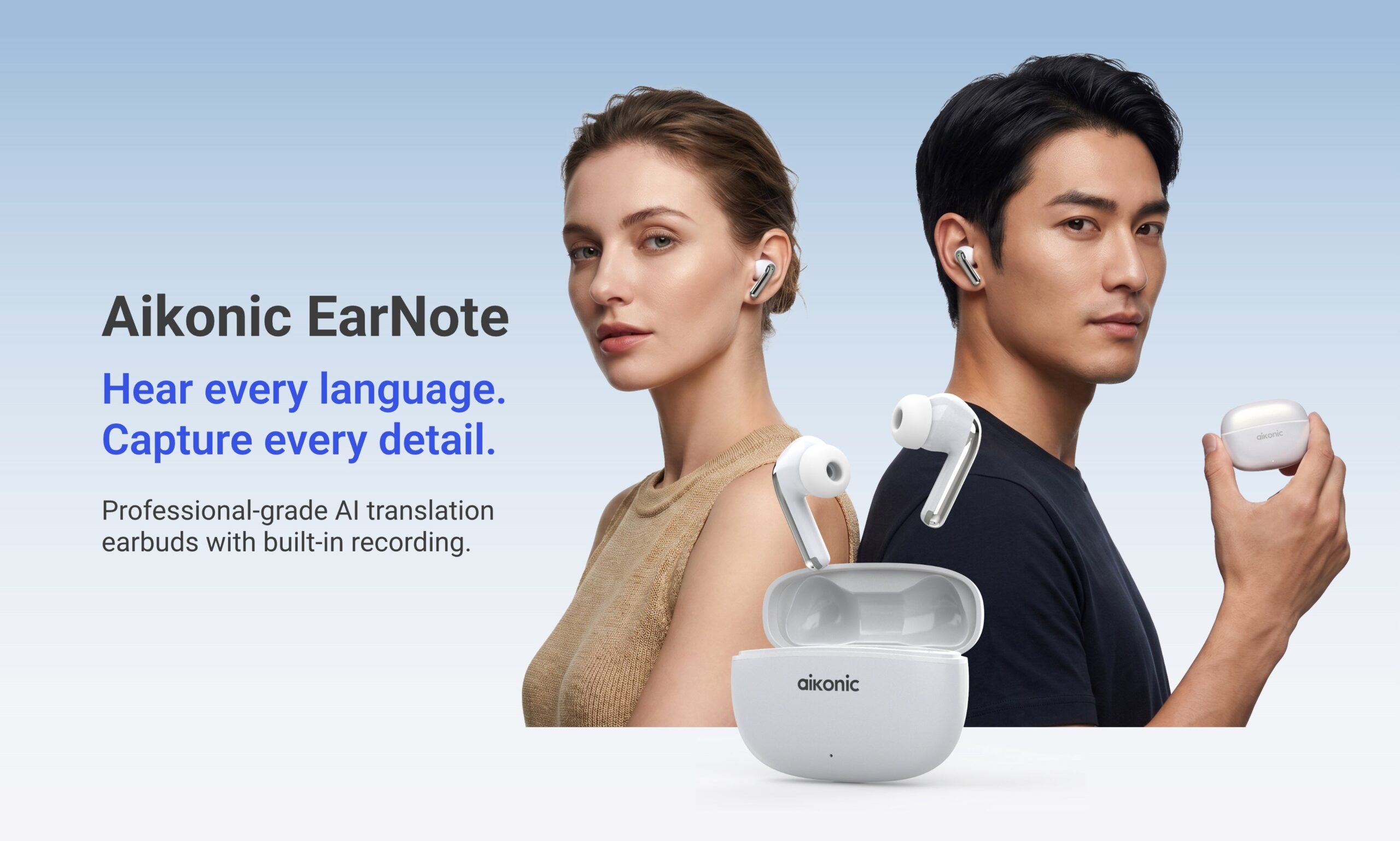 AIKONIC、多言語ビジネスコミュニケーション向け翻訳イヤホン「Aikonic EarNote」を発表