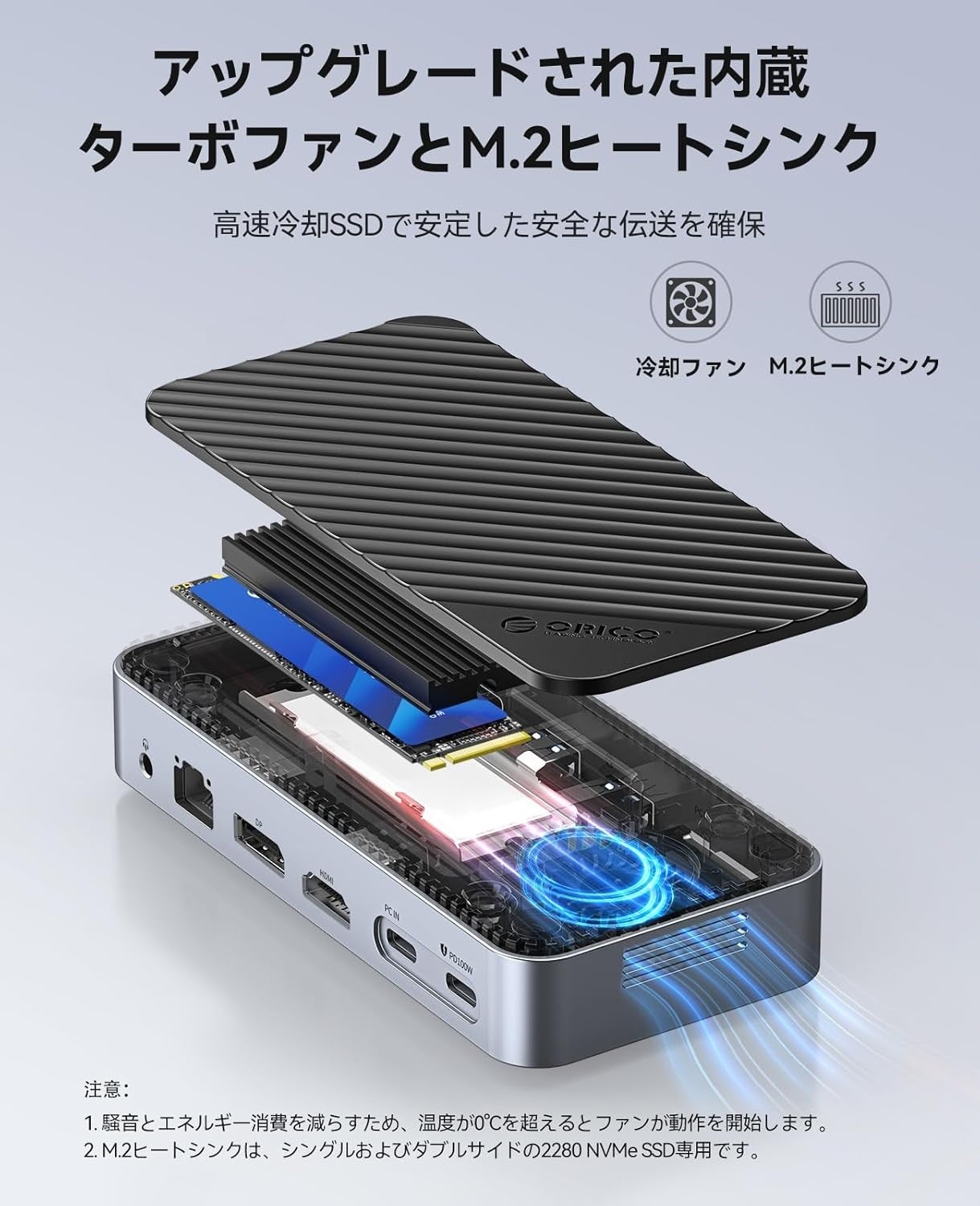 ORICO、ドッキングステーションとM.2 SSDケースを一体化した多機能ドックを発表——8K/4Kデュアル出力・10Gbps転送・100W PD充電・最大8TB拡張を1台に集約