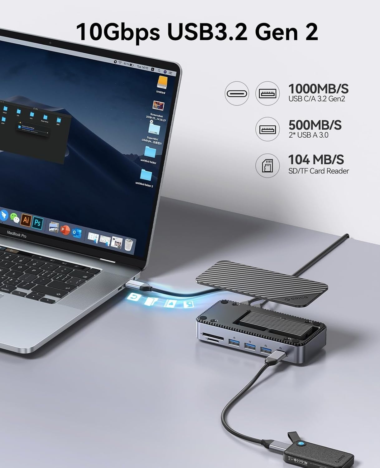 ORICO、ドッキングステーションとM.2 SSDケースを一体化した多機能ドックを発表——8K/4Kデュアル出力・10Gbps転送・100W PD充電・最大8TB拡張を1台に集約