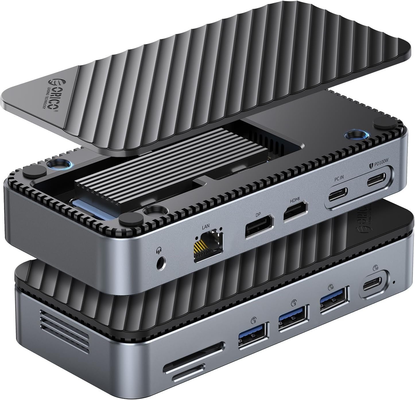 ORICO、ドッキングステーションとM.2 SSDケースを一体化した多機能ドックを発表——8K/4Kデュアル出力・10Gbps転送・100W PD充電・最大8TB拡張を1台に集約