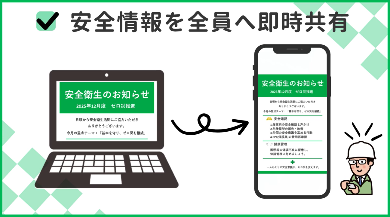 [製造業・倉庫業向け] 現場作業者へのヒヤリハット・注意喚起・安全衛生・危機管理意識向上のための情報共有スマホアプリ「スマホde掲示板」Ver1.5をリリース