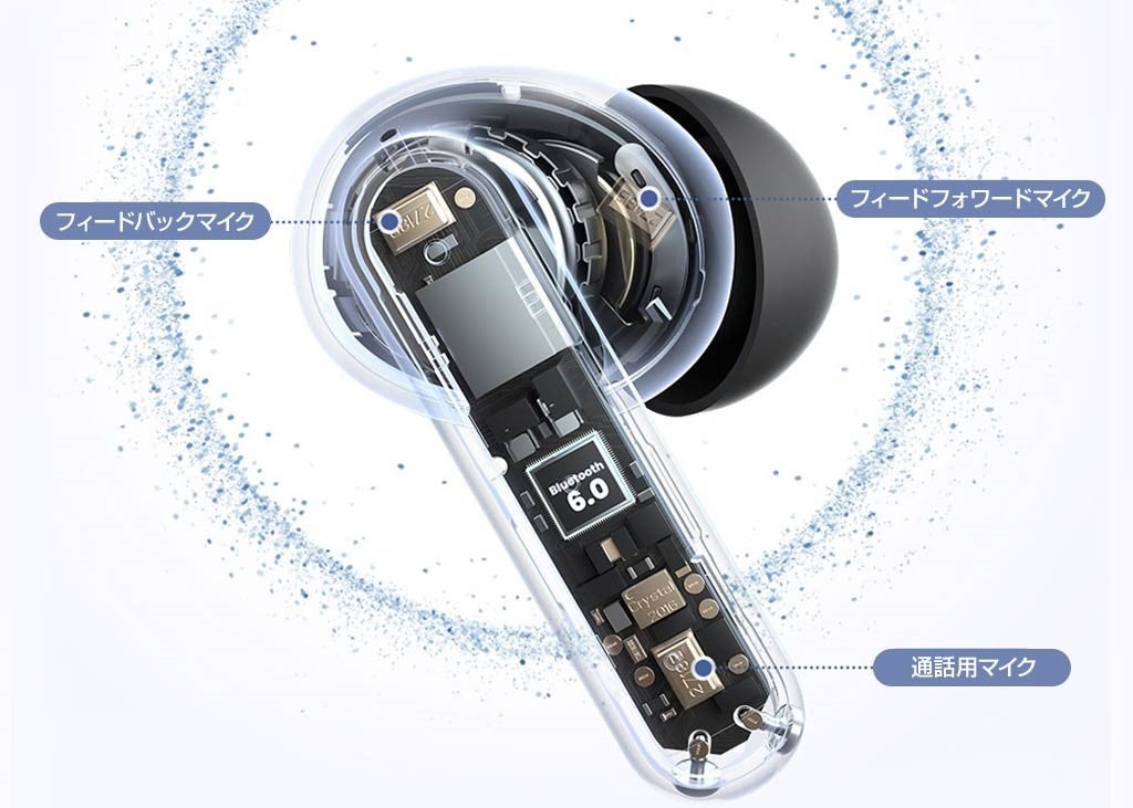Haylou、最大-54dB ANC&LDAC・Hi-Res対応の高音質ワイヤレスイヤホン『Flowbuds N50』発売