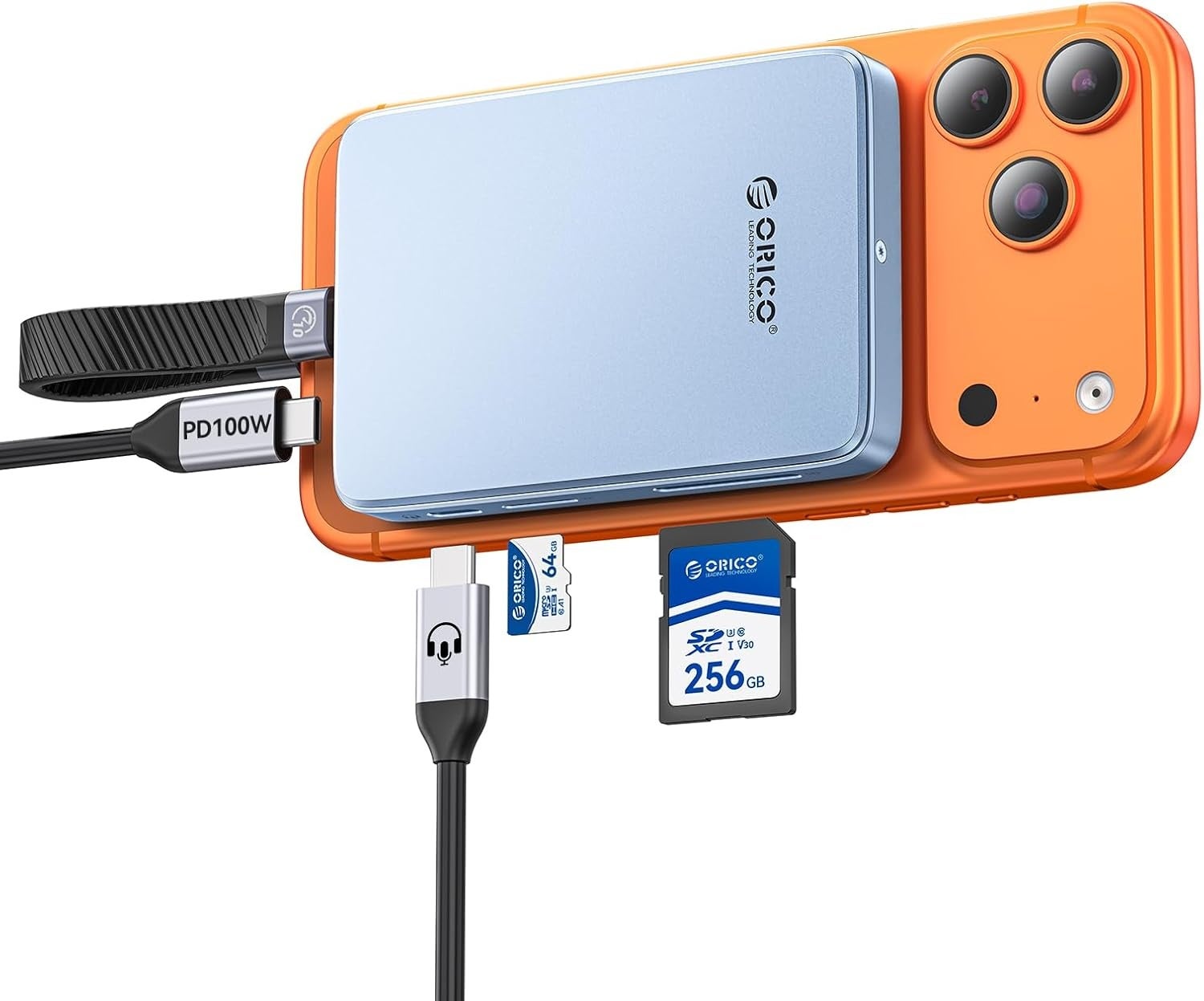 ORICO 6-in-1 MagSafe対応M.2 NVMeドッキングステーションを発表——iPhone ProRes直接保存・10Gbps転送・4K出力・PD100W充電を1台に集約 コピー