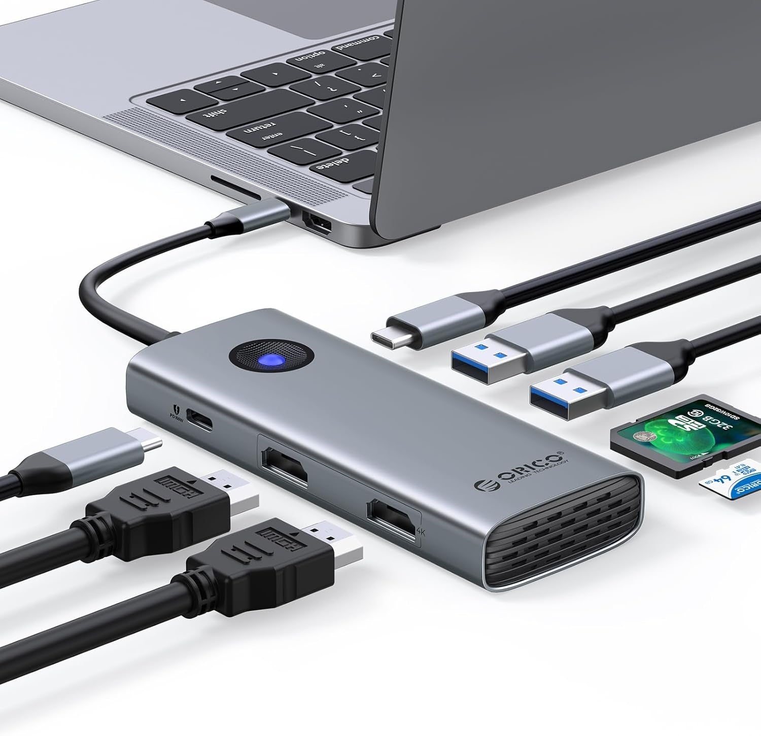 ORICO、デュアルHDMI 4K@60Hz出力対応8-in-1 USB-Cドッキングステーションを発表——100W PD充電・5Gbps高速転送・SD/TF同時読み取り・幅広い互換性を1台に集約 のアイキャッチ画像