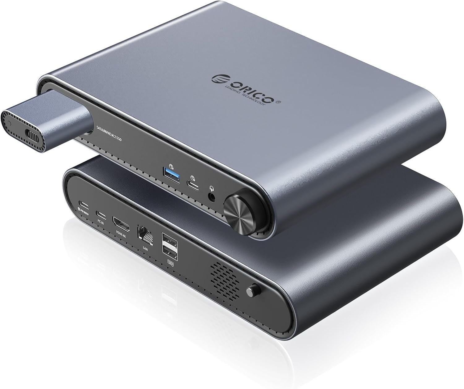 ORICO、USB-Cドック＋M.2 SSD一体型2-in-1ハブを発表。10-in-1・最大8TB・デュアル4K・PD100W・強力冷却搭載。 のアイキャッチ画像