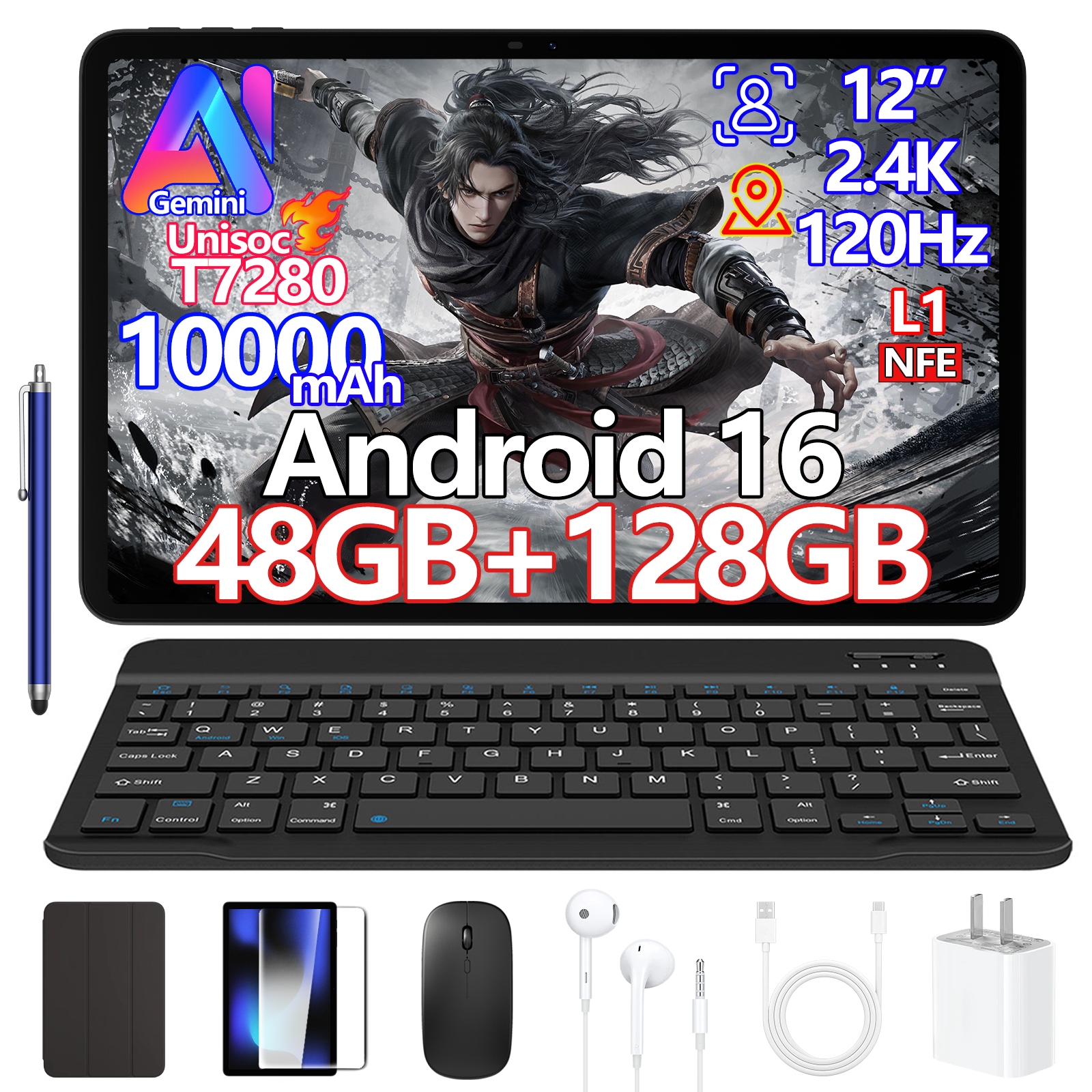 【Amazon限定30％OFF】Android 16搭載12インチタブレット「P12 セット版」Gemini AI・48GB RAM・2.4K高解像度・120Hzディスプレイ搭載モデルを7日間限定販売