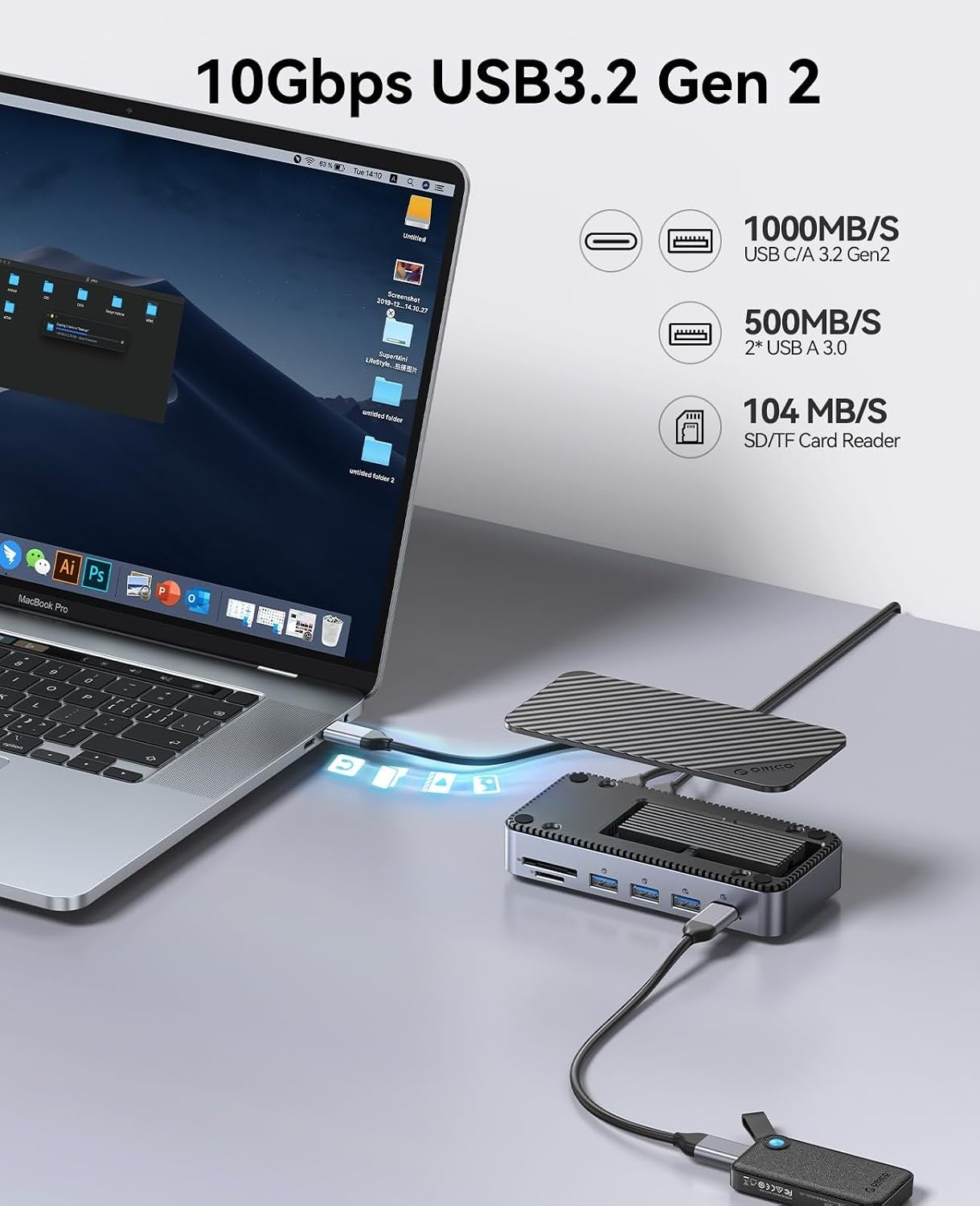 ORICO、ドック＋M.2 SSD一体型多機能ドックを発表。デュアル出力（8K/4K）・10Gbps・最大8TB・PD100W・ギガビットLANを1台に集約したモバイルワークスペース。