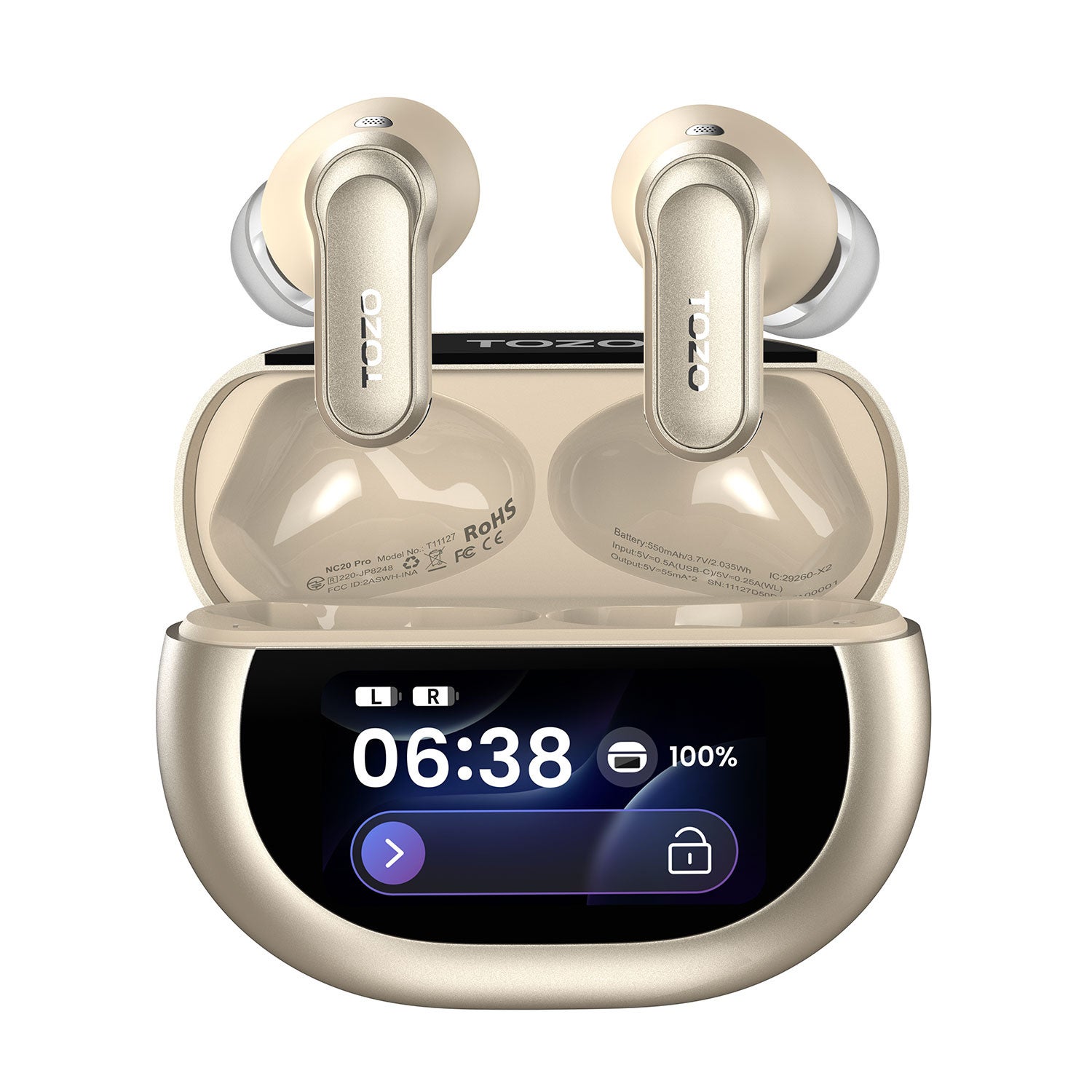 TOZO、触って操作するタッチスクリーン・最大-52dB ANC搭載のワイヤレスイヤホン『Aerosound6 Pro』発売