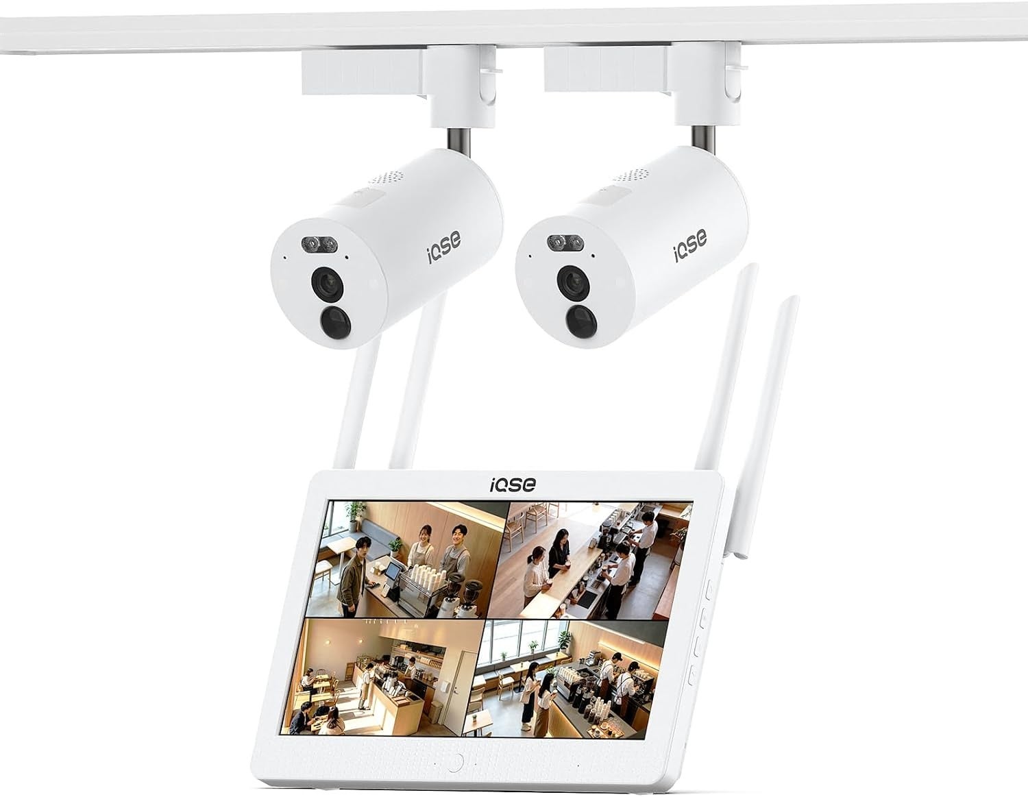 Wi-Fi環境がなくても、届いたその日から2カ所を見守り。ダクトレール式「iQSE-G1」2台防犯カメラ＋モニターセットを発売