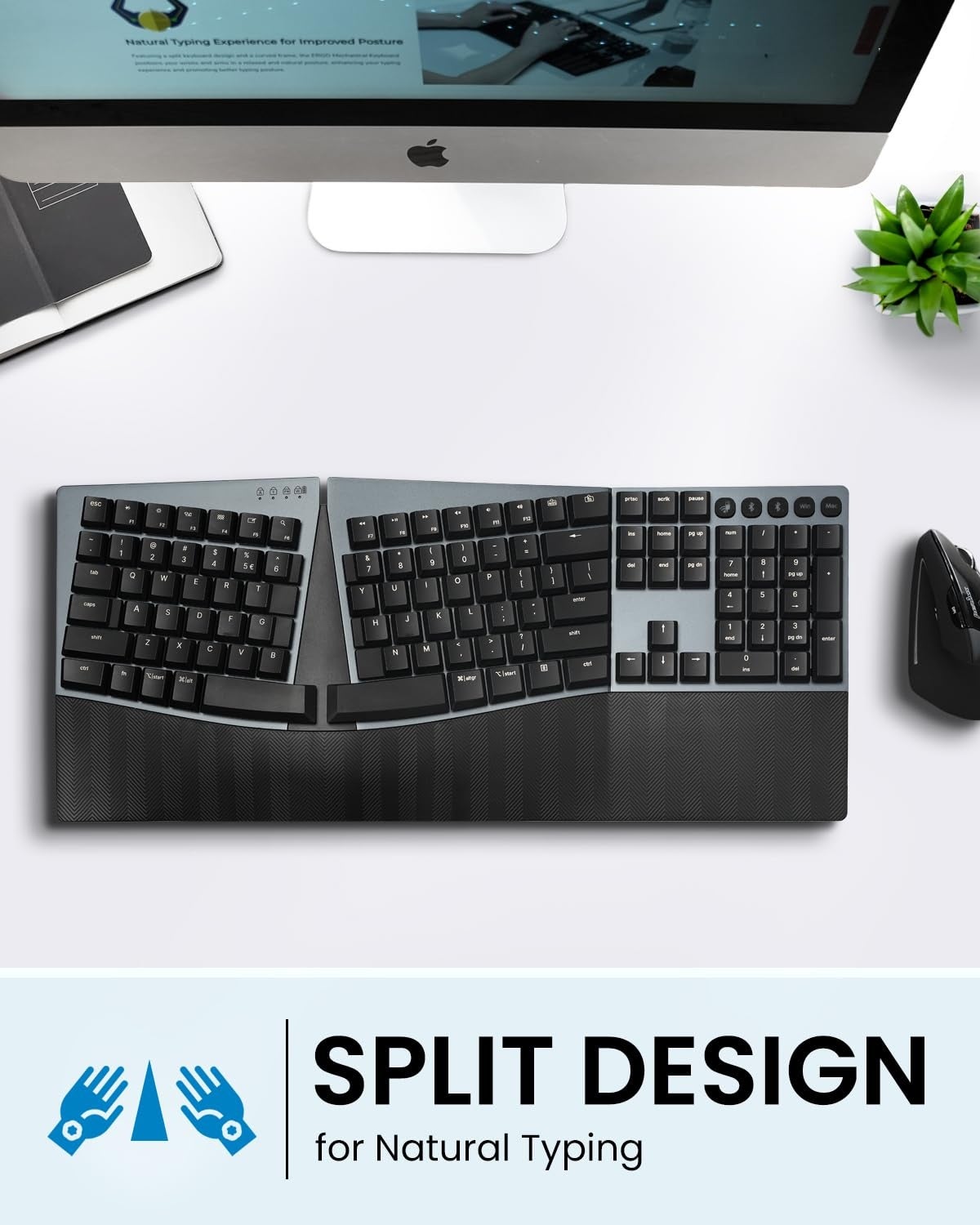 Perixx、フルサイズテンキー搭載のワイヤレスエルゴノミクスメカニカルキーボード「PERIBOARD-735」を発売